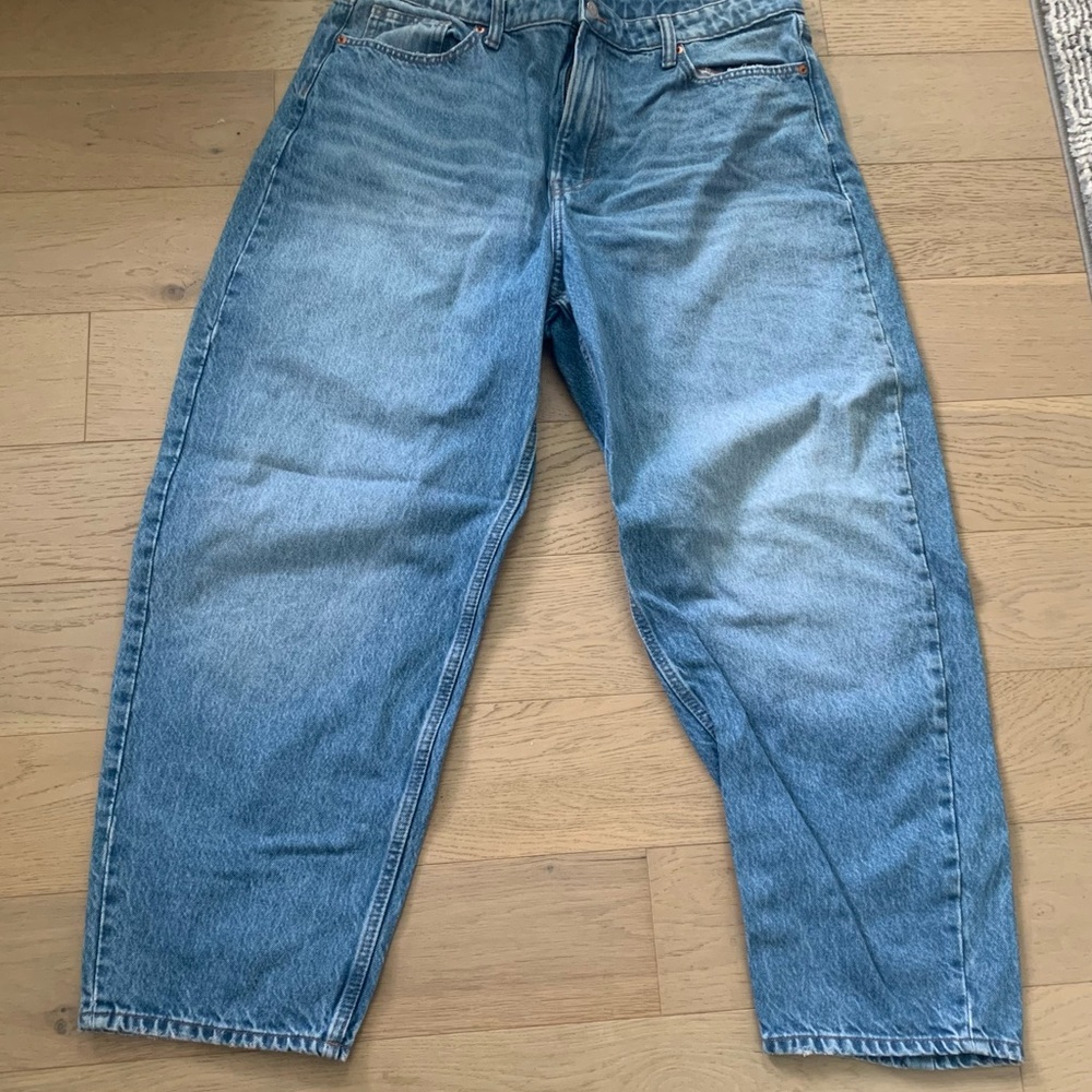 H&M Blue Women's Barrel Leg Jeans